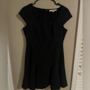 Loft Black Cap Sleeve Dress